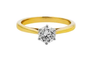 18ct Yellow Gold Diamond Ring 0.60cts