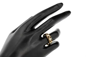 9ct Yellow Gold Cubic Zirconia Wave Set Ladies Ring