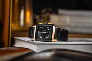 Jaeger-LeCoultre Reverso Squadra Chrono GMT Black Rubber 231.L.50 Circa 2000s