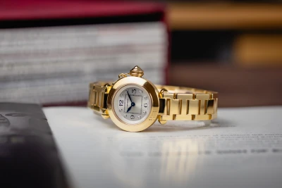 Cartier Pasha Miss Pasha 27mm 18ct Yellow Gold WJ124015 3132 Circa 2010