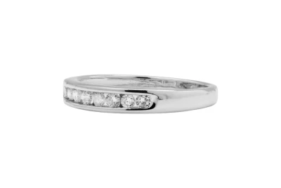 9ct White Gold Diamond Eternity Wedding Band 0.25ct