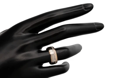 14ct White And Rose Gold  Diamond Wedding Band 0.27ct 5.2g