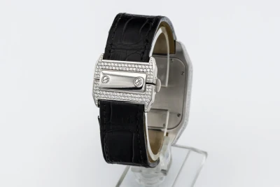 Cartier Santos 100XL 41mm Black Leather 3774 Circa 2010