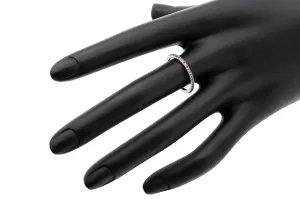 18ct White Gold Micro Pave Black Diamond Full Eternity Ring 0.29ct