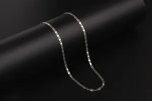 18ct White Gold Flat Mariner Necklace 4.6g 16"