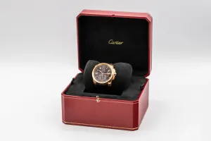 Cartier Calibre De Cartier 42mm Black Leather W7100007 Circa 2010