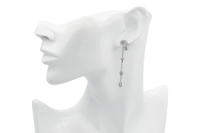 18ct White Gold Diamond Chopard LOVE YOU Earrings 84/4665-20 1.58ct