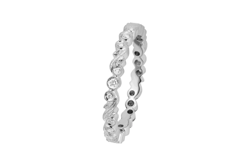 18ct White Gold Round Brilliant Diamond Full Eternity Ring 0.40ct