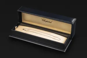 Chopard 18ct White Gold Link Chain Pendant Necklace 14 Inches 6.2g