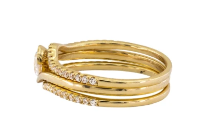 9ct Yellow Gold Cubic Zirconia Ring