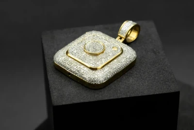 9ct Yellow Gold Diamond Instagram Pendant