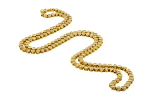 9ct Yellow Gold Diamond Tennis Necklace 13.30ct