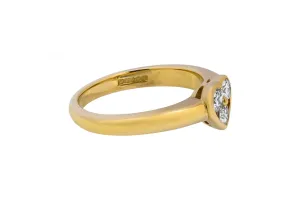 18ct Yellow Gold Heart Diamond Ring 0.27ct