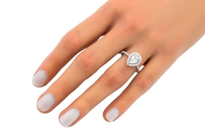 18ct White Gold Round Brilliant Diamond Engagement Ring 0.95ct GIA Certified