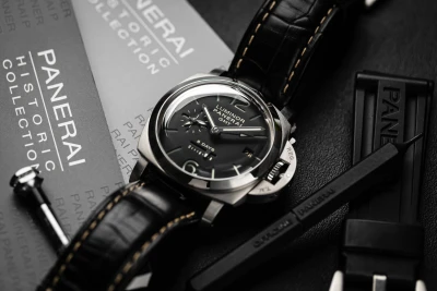 Panerai Luminor 8 Days GMT 44mm Black Leather PAM00233 2012
