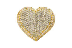 18ct Yellow gold Diamond Heart Ring 4.19ct VS