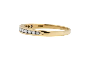 9ct Yellow Gold Ladies Diamond Wedding Band 0.20ct