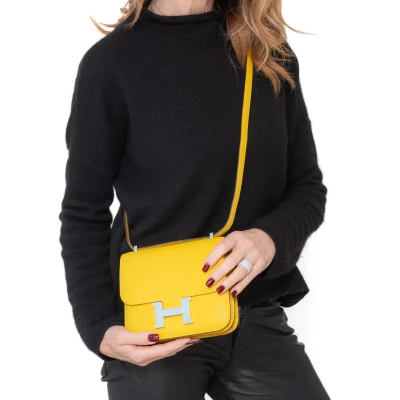 Hermes Constance III 18 Miroir Chevre Jaune De Naples 2025
