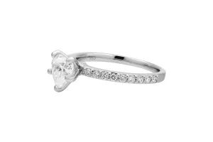Platinum Heart Shape Solitaire Engagement Ring 1.33ct GIA Certified