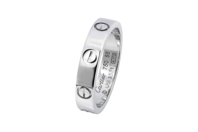 Cartier LOVE Wedding Band 18ct White Gold Size 55 (N)