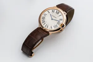 Cartier Ballon Bleu De Cartier 44mm Brown Leather W6920054 Circa 2012