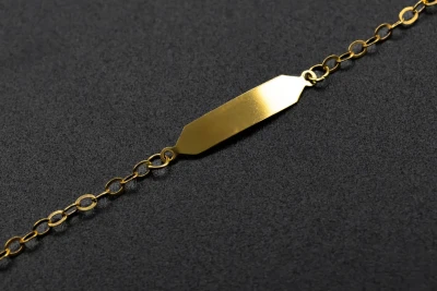 18ct Yellow Gold ID Children's Bracelet 1.2g