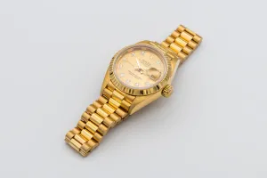 Rolex Lady DateJust 26mm 18ct Yellow Gold Presidential 69178 1998