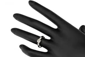 18ct White Gold Diamond Rub Over Solitaire Engagement Ring 0.20ct