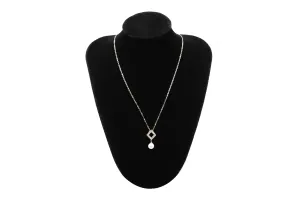 Fresh Water Pearl & Diamond Drop Down Set 0.72ct