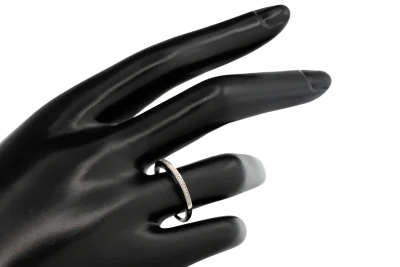 9ct White Gold Micro Pave Diamond Eternity Ring 0.10ct