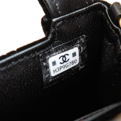 Chanel 24A Kelly Mini Nano Black Velvet Bag UNUSED