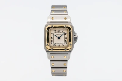 Cartier Santos Galbée 24mm Steel & 18ct Yellow Gold W20012C4 Circa 2000s