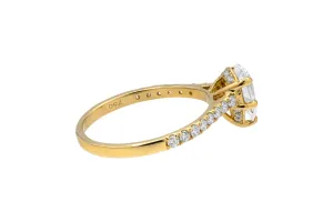 18ct Yellow Gold Lab Diamond Pear Shape Engagement Ring  1.03ct IGI Certified
