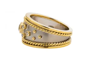 18ct White & Yellow Gold Diamond Ladies Ring 0.50ct