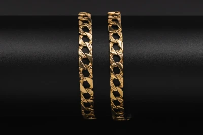 9ct Yellow Gold Diamond-Cut Curb Chain Necklace 16.2g