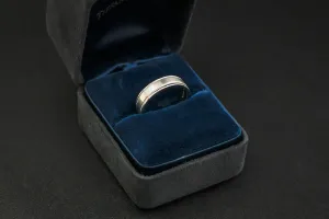 Tiffany & Co. Platinum 950 Double Millgrain Wedding Band 5.95mm