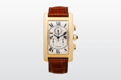 Cartier Tank Américaine Chronograph 26mmx45mm Brown Leather W2609356/1730 2007