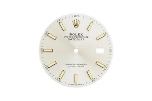 Rolex DateJust 41mm Silver Baton Dial