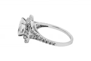 18ct White Gold Double Halo Engagement Ring 2.41ct 4.2g
