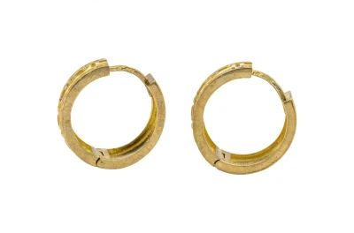 9ct Yellow Gold Cubic Zirconia Huggie Earrings 6.3g