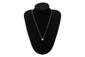 14ct White Gold Diamond Spade Necklace 2.6g
