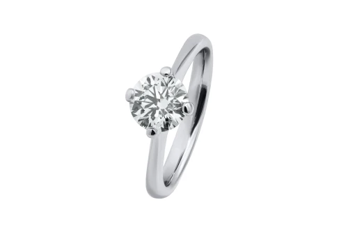 Platinum Brilliant Cut Diamond Solitaire Engagement Ring 0.72ct GIA Certified