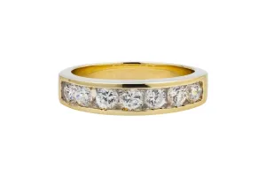 9ct Yellow Gold Cubic Zirconia Wedding Band 4.7g