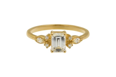 18ct Yellow Gold Diamond Engagement Ring 0.89ct GIA Certified