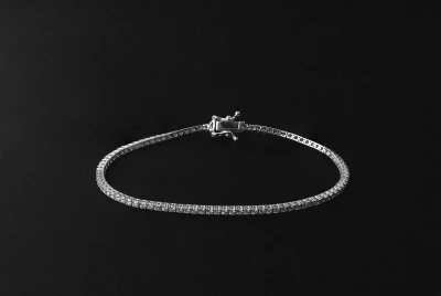 14ct White Gold Diamond Tennis Bracelet 1.88ct