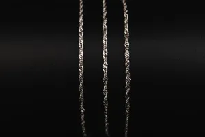 9ct White Gold Spiga Chain 18" 2.2g