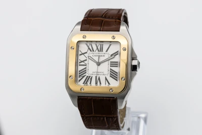 Cartier Santos 100 XL 38mm x 51mm Brown Leather W20077X7/2656 2007