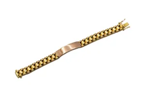 9ct Yellow Gold Rolex Design ID Baby Bracelet 24.8g