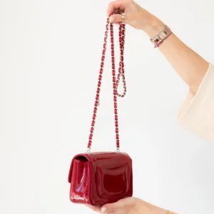 Chanel Red Patent Mini Rectangular