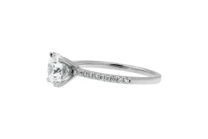 18ct White Gold Lab Diamond Brilliant Round Engagement Ring 1.30ct GIA Certified